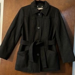 Belted wool coat